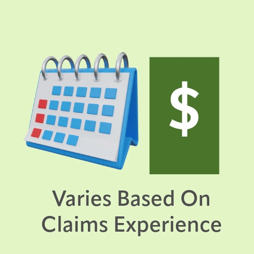 Varies Based On Claims Experience
