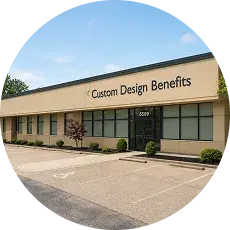 The Custom Design Benefits office building