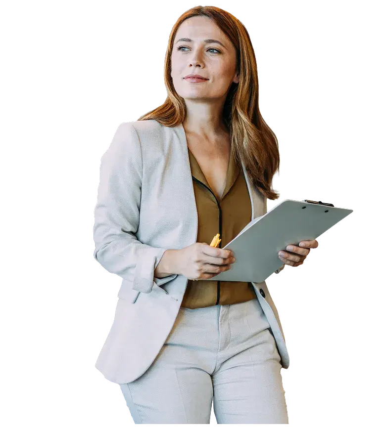 A CDB partner holding a tablet