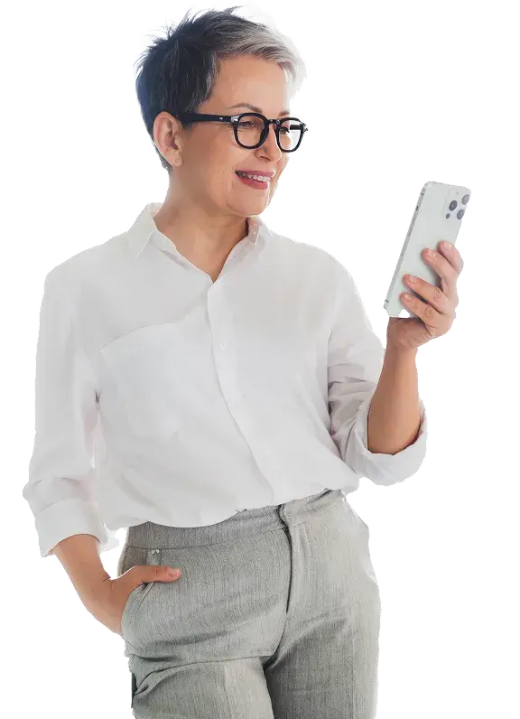 A person checking healthcare plan details on their phone